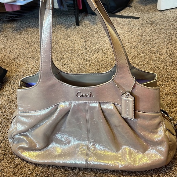 Gorgeous shimmer Coach purse - Picture 5 of 6
